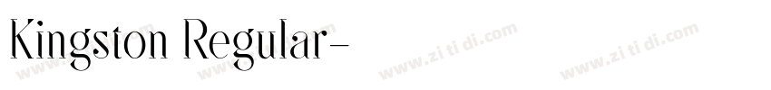 Kingston Regular字体转换